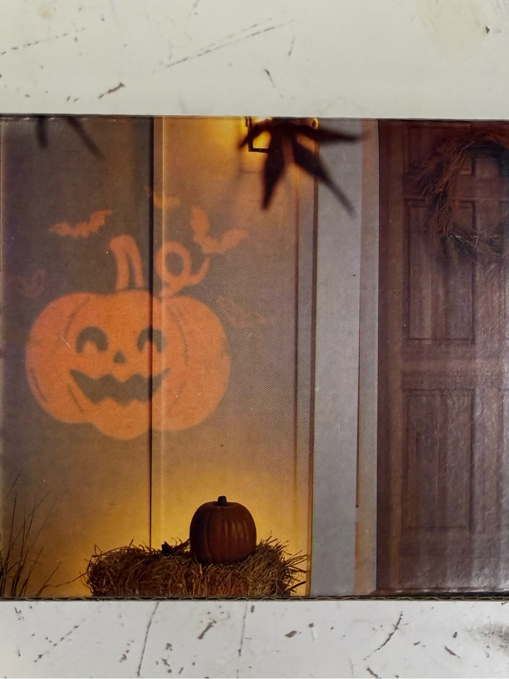 Holiday Home LED Projector Stakes Halloween Pumpkin 18 In Timer Function New